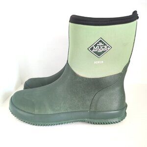Muck Scrub Mid Boot Green Men's Size 11 Women's 12 Chore